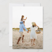 Moderne, minimale 1 foto-kerstele feestdagenkaart (Voorkant)