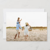 Moderne minimale 1 foto kerstfeestdag Kaart (Voorkant)