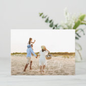 Moderne minimale 1 foto kerstfeestdag Kaart (Staand voorkant)