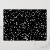 Moderne, minimale 1 foto zwarte Kerstmis Folie Feestdagenkaart (Achterkant)