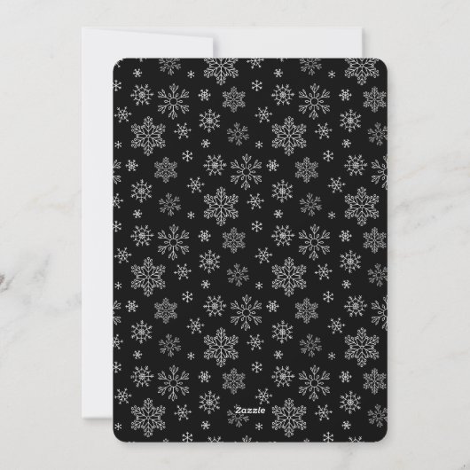 Moderne, minimale 1-fotokerstfeestdag feestdagenkaart (Achterkant)