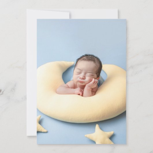 Moderne minimale 1e verjaardag foto kaart (Achterkant)