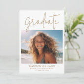Moderne, minimale 2-foto-Afstuderen Kaart (Staand voorkant)