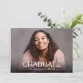 Moderne minimale 2 foto's horizontaal Afstuderen Kaart (Staand voorkant)