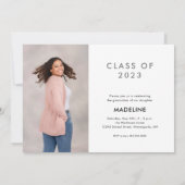 Moderne minimale 2 foto's horizontaal Afstuderen Kaart (Achterkant)
