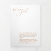 Moderne minimale 3 dagen Bachelorette Weekend Invi Drieluik Wenskaart (Cover)