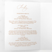 Moderne minimale 3 dagen Bachelorette Weekend Invi Drieluik Wenskaart (Binnenzijde eerst)