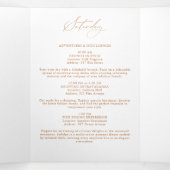 Moderne minimale 3 dagen Bachelorette Weekend Invi Drieluik Wenskaart (Binnenkant midden)