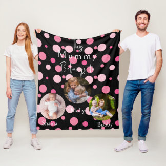 Moderne minimale 3 foto elegante fleece deken