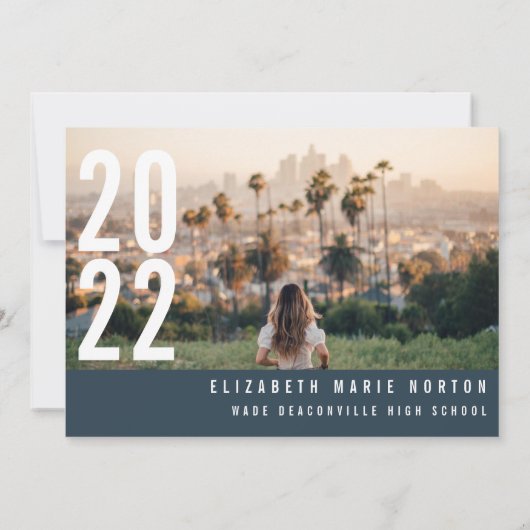 Moderne, minimale 3 foto's afstuderen eenvoudig ma aankondiging (Achterkant)