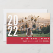 Moderne, minimale 3 foto's afstuderen, eenvoudig v aankondiging (Achterkant)