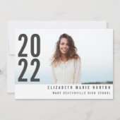 Moderne minimale 3 foto's afstuderen eenvoudig zwa aankondiging (Achterkant)