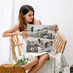 Moderne minimale 5 foto-elegant eenvoudig uniek imitatie canvas print<br><div class="desc">Moderne,  minimale multi-foto,  eenvoudig uniek gezinsdecor-ontwerp. Met ruimte voor 5 foto's. Ideaal geschenk voor moeders,  vaders,  groots,  kleinhandels van familieleden,  Kerstmis,  verjaardagsdag,  moederdag en vaders dag.</div>