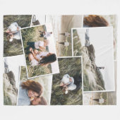 Moderne, minimale 5 foto-elegant fleece deken (Voorkant (Horizontaal))