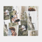 Moderne, minimale 5 foto-elegant fleece deken (Voorkant (Horizontaal))