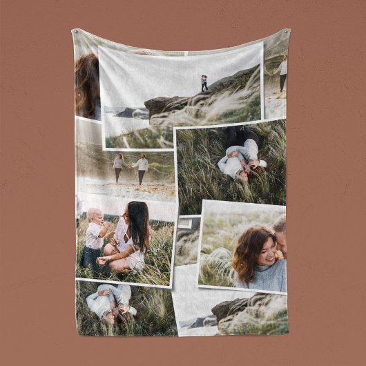 Moderne minimale 5 foto-elegant fleece deken