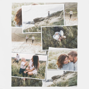 Moderne, minimale 5 foto-elegant fleece deken
