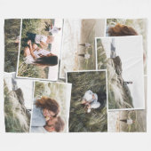 Moderne, minimale 5 foto-elegant fleece deken (Voorkant (Horizontaal))