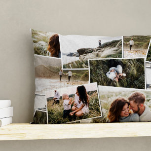 Moderne minimale 5 foto-elegante unieke familie kussen