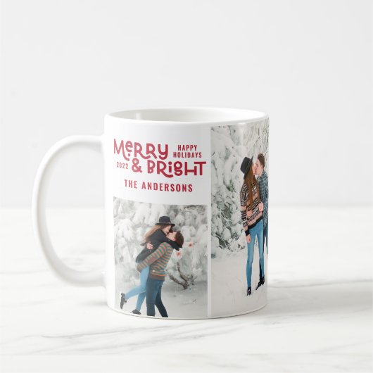 Moderne, minimale 5 foto-kerstelegant script Co Koffiemok (Links)