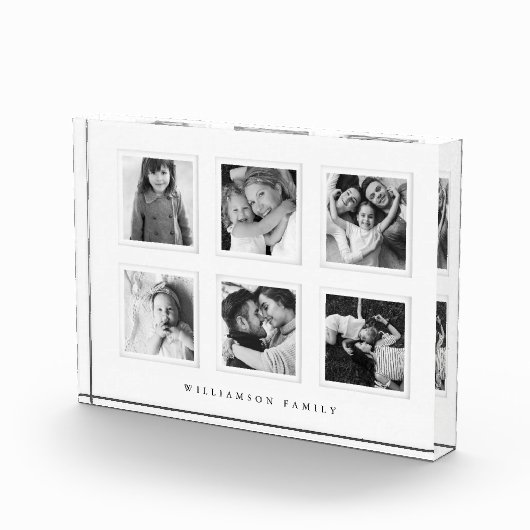 Moderne minimale 6-rastermatboard zwart/wit foto (Rechts)