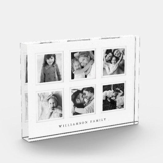 Moderne minimale 6-rastermatboard zwart/wit foto (Links)