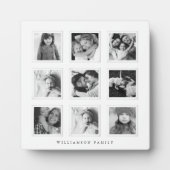 Moderne minimale 9-rastermatboard zwart-wit foto fotoplaat (Voorkant)