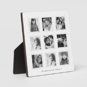 Moderne minimale 9-rastermatboard zwart-wit foto fotoplaat (Voorkant)