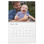 Moderne minimale aangepaste familiefoto kalender (Feb 2026)