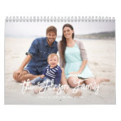 Moderne minimale aangepaste familiefoto kalender (Hoes)