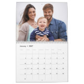 Moderne minimale aangepaste familiefoto kalender (Jan 2027)