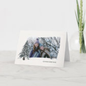 Moderne minimale aangepaste foto gevouwen kerst ec feestdagen kaart (Voorkant)