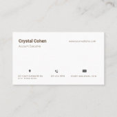 Moderne, minimale aangepaste Logo, eenvoudige donk Visitekaartje (Achterkant)