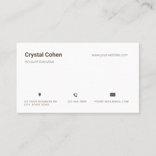 Moderne, minimale aangepaste Logo, eenvoudige donk Visitekaartje (Achterkant)