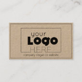 Moderne, minimale aangepaste Logo Kraft-Visitekaar Visitekaartje (Voorkant)