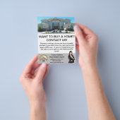 Moderne minimale aangepaste makelaar onroerend goe flyer (Hand)
