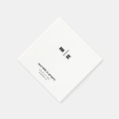 Moderne minimale aangepaste monogram bruiloft servet (Hoek)