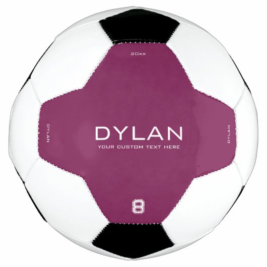 Moderne Minimale Aangepaste Naam Jersey Nummer Mag Voetbal (Voorkant)