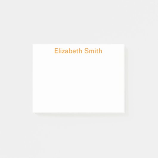 Moderne minimale aangepaste naam post-it® notes (Voorkant)