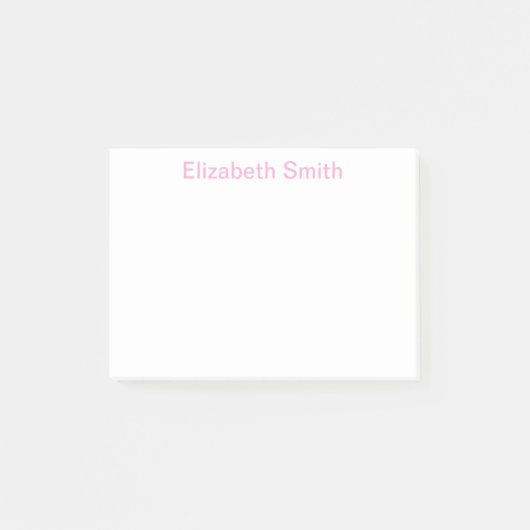 Moderne minimale aangepaste naam post-it® notes (Voorkant)