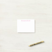 Moderne minimale aangepaste naam post-it® notes (Op bureau)