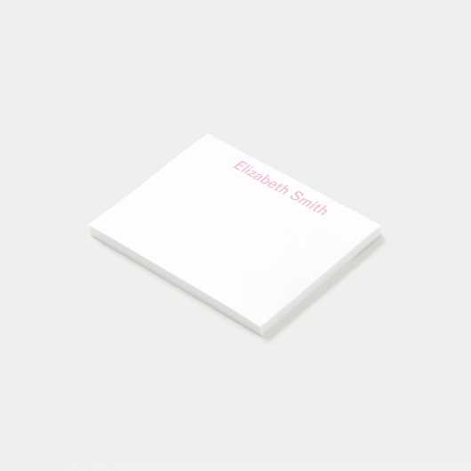 Moderne minimale aangepaste naam post-it® notes (Schuin)