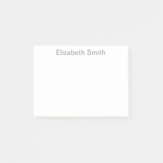 Moderne minimale aangepaste naam post-it® notes (Voorkant)
