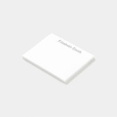 Moderne minimale aangepaste naam post-it® notes (Schuin)