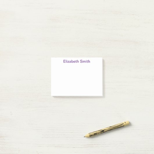 Moderne minimale aangepaste naam post-it® notes (Op bureau)
