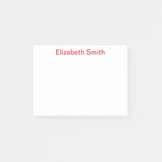 Moderne minimale aangepaste naam post-it® notes (Voorkant)