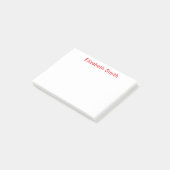 Moderne minimale aangepaste naam post-it® notes (Schuin)