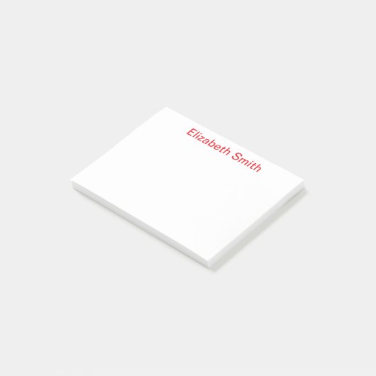 Moderne minimale aangepaste naam post-it® notes (Schuin)