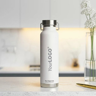 Moderne minimale aangepaste verticale Logo Corpora Waterfles