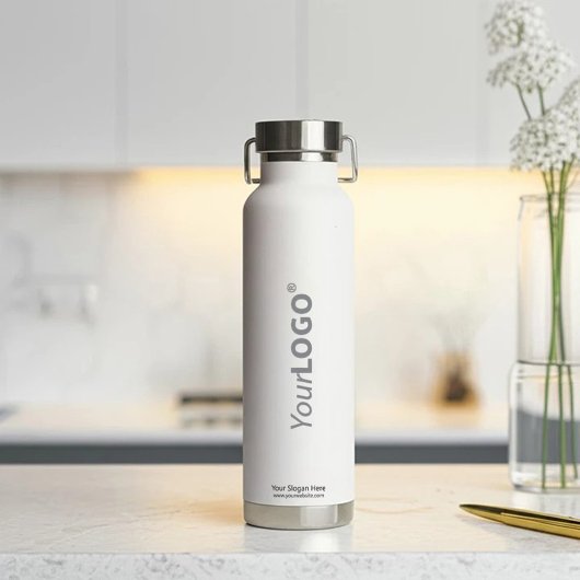 Moderne minimale aangepaste verticale Logo Corpora Waterfles